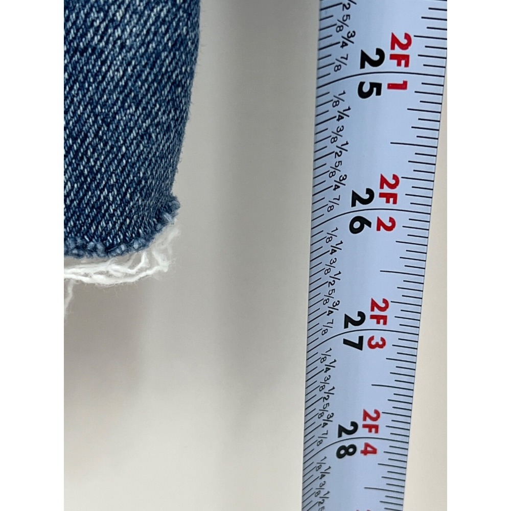 womens hollister‎ ultra high rise mom jean size 0R, W24 27L Distressed Hem - Picture 6 of 11